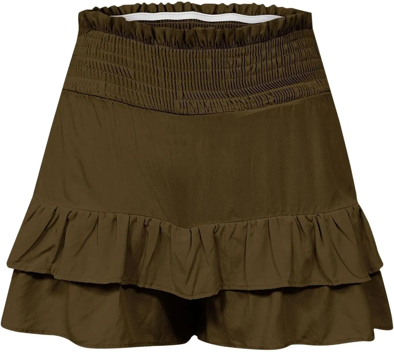 Women's Mini Skirts Flowy Shorts Casual Boho Ruffle Summer High Waist Beach Pleated Skirt Concert Outfits, S-2XL