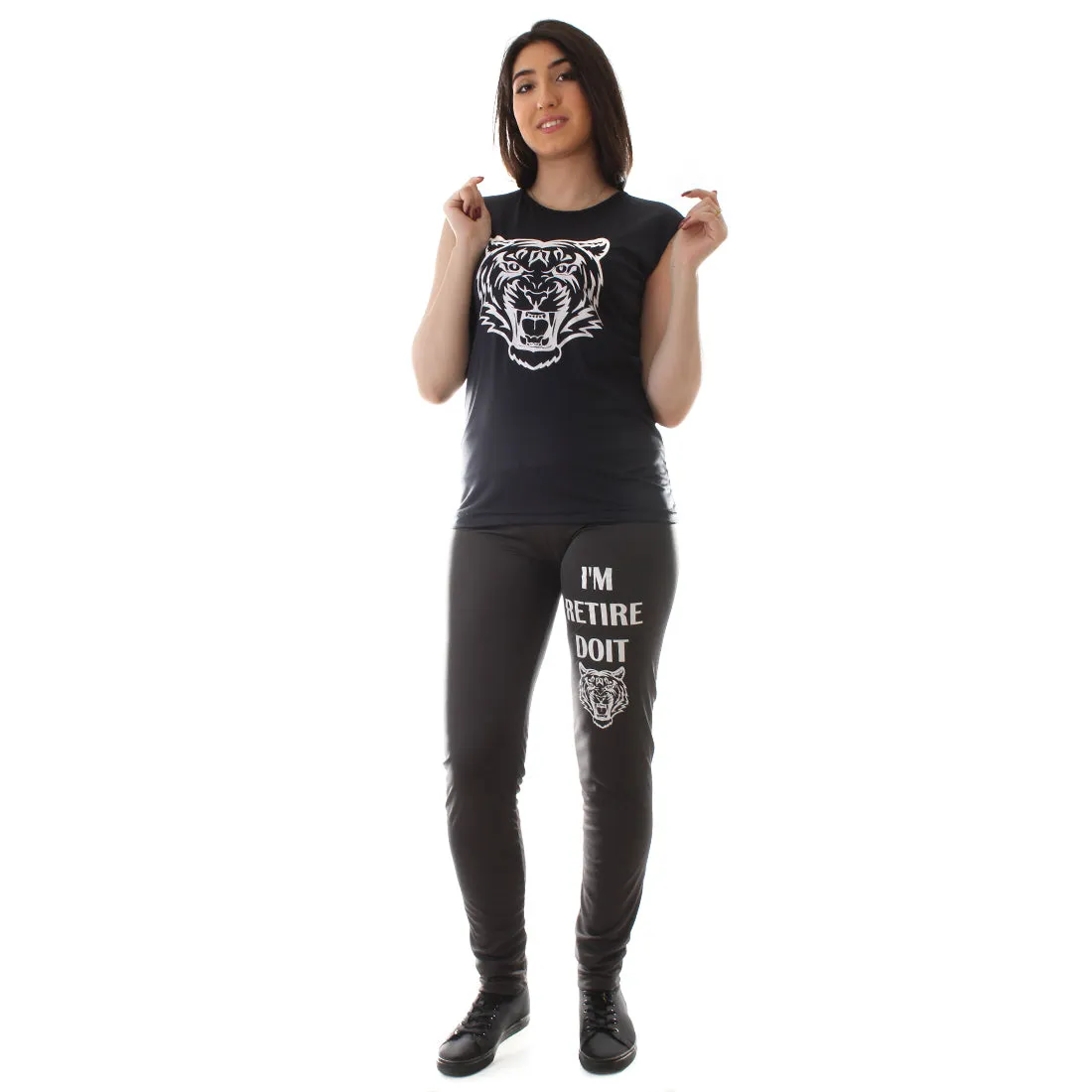 Women's Workout 3 Piece Set/ gray -6225