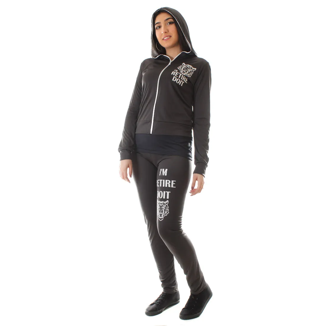 Women's Workout 3 Piece Set/ gray -6225