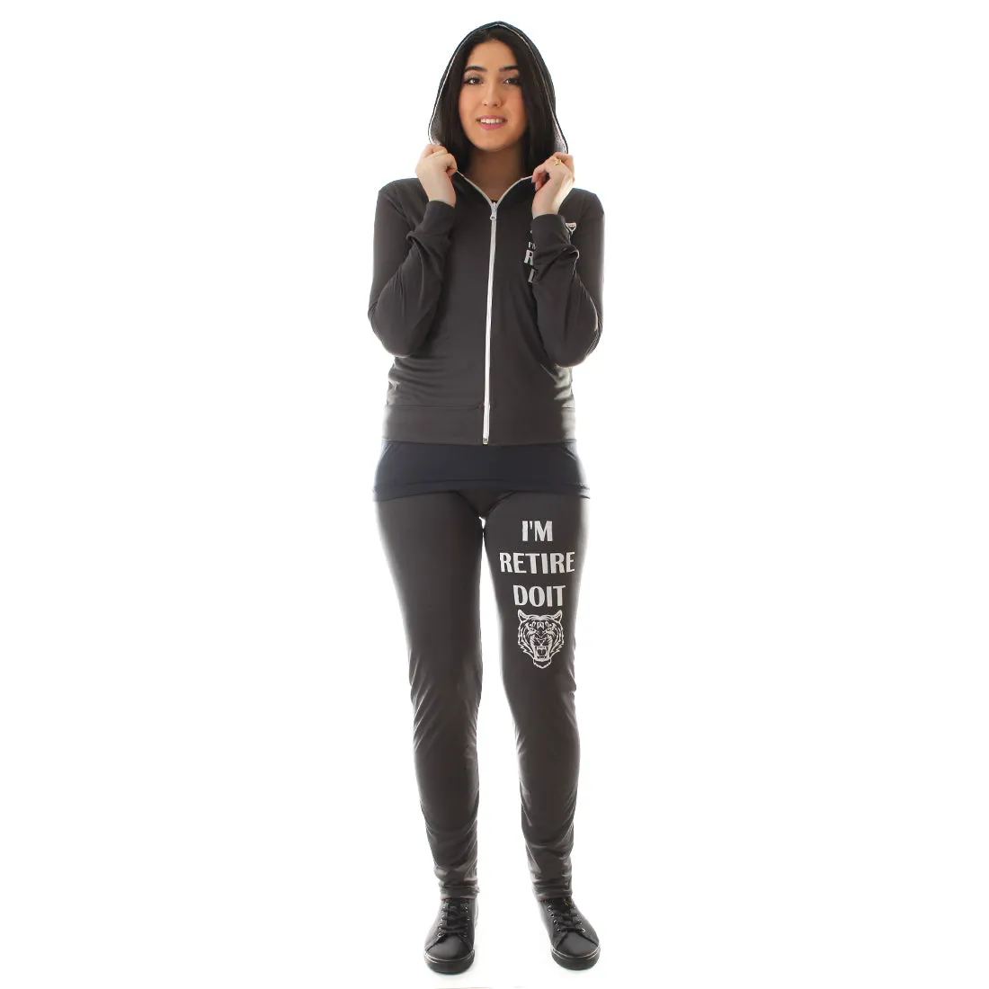 Women's Workout 3 Piece Set/ gray -6225