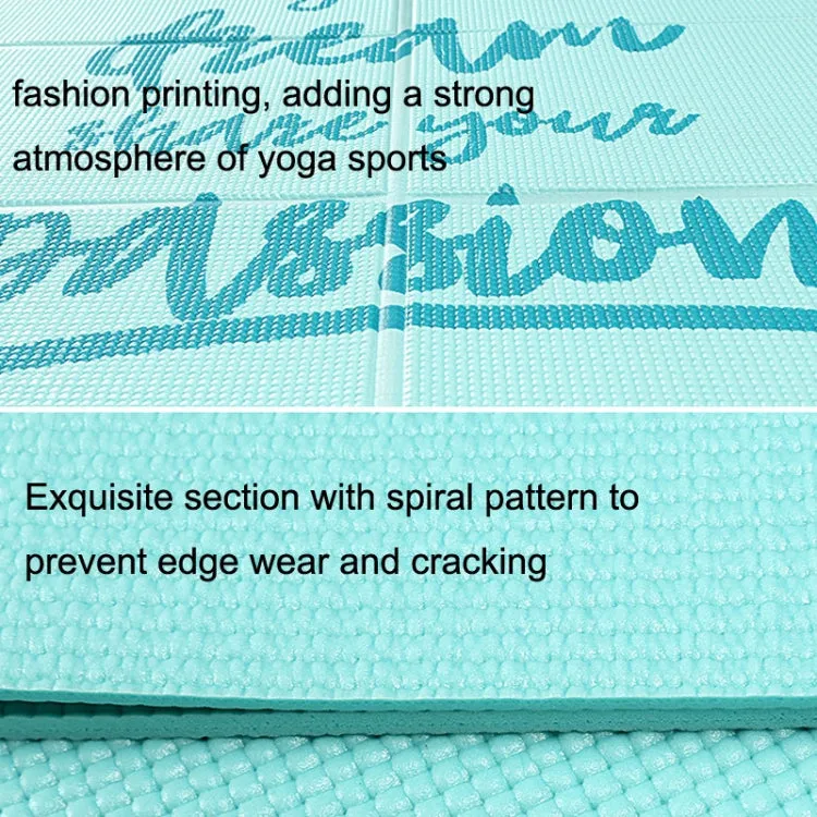 YM15C Portable Travel Thick Fold Yoga Pad Student Nnap Mat, Thickness: 5mm (Light Gray Print)