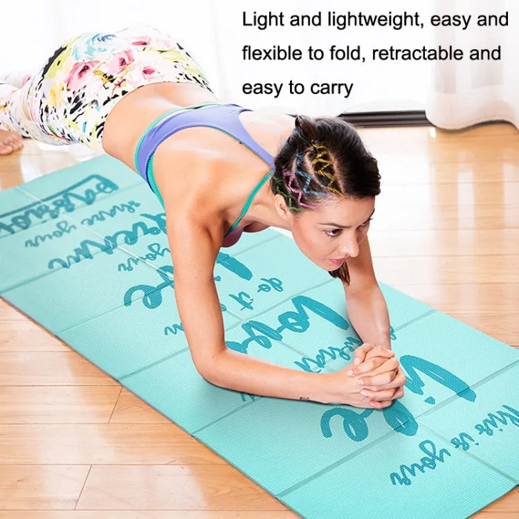YM15C Portable Travel Thick Fold Yoga Pad Student Nnap Mat, Thickness: 5mm (Light Gray Print)